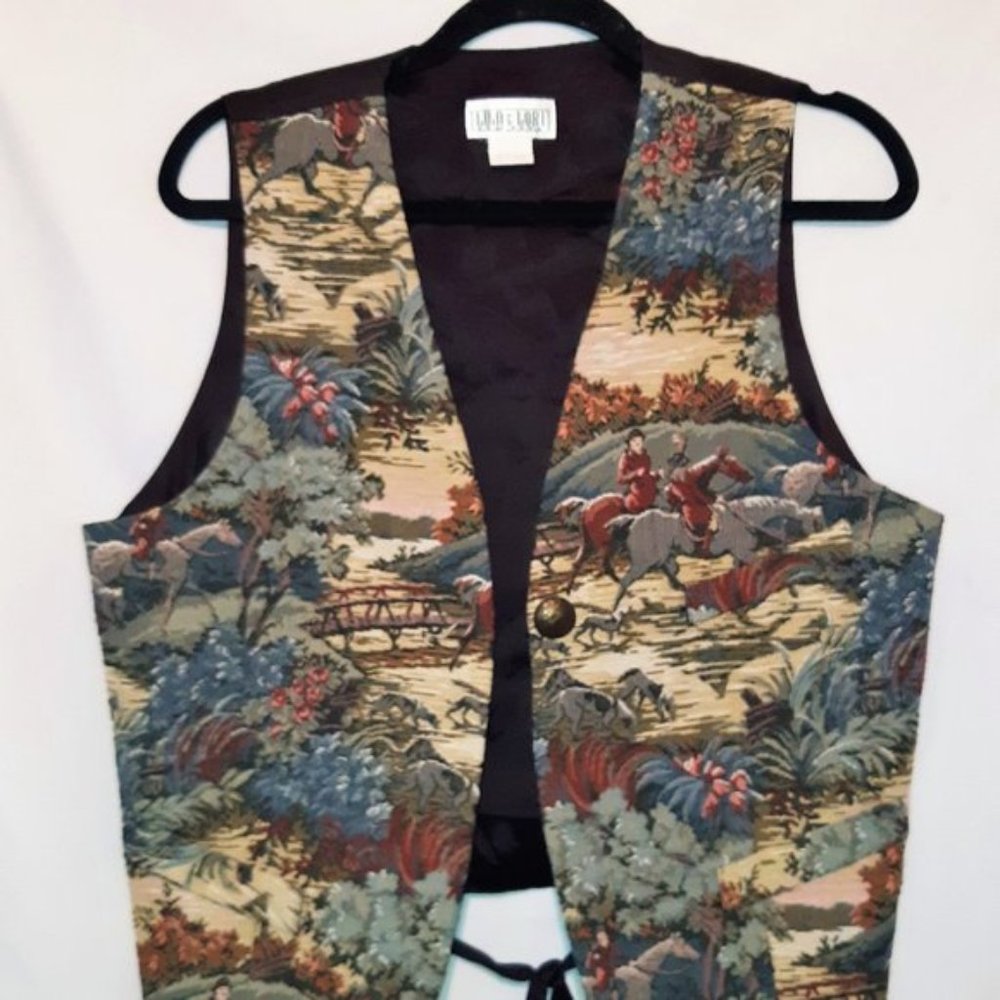 Vintage Equestrian Western Horse Vest Top Womens/Mens Unisex Size Medium/Large